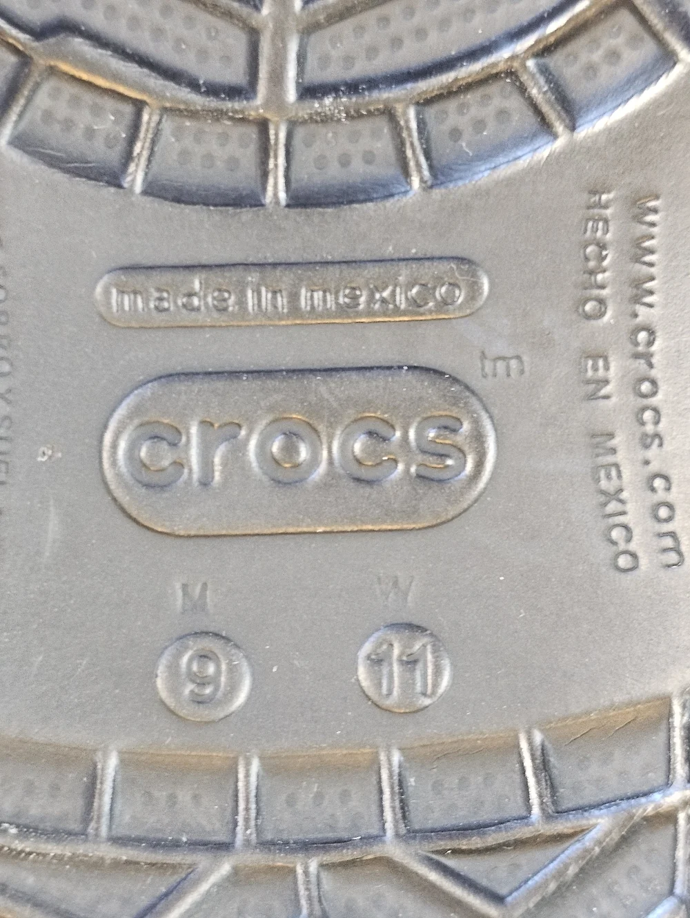Crocs Black And White Unisex Size Mens 9 Size Womens 11